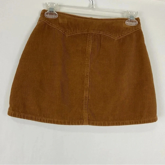 Kendall + Kylie Corduroy Snap Button Front‎ Mini Skirt Size 24 - Picture 2 of 5